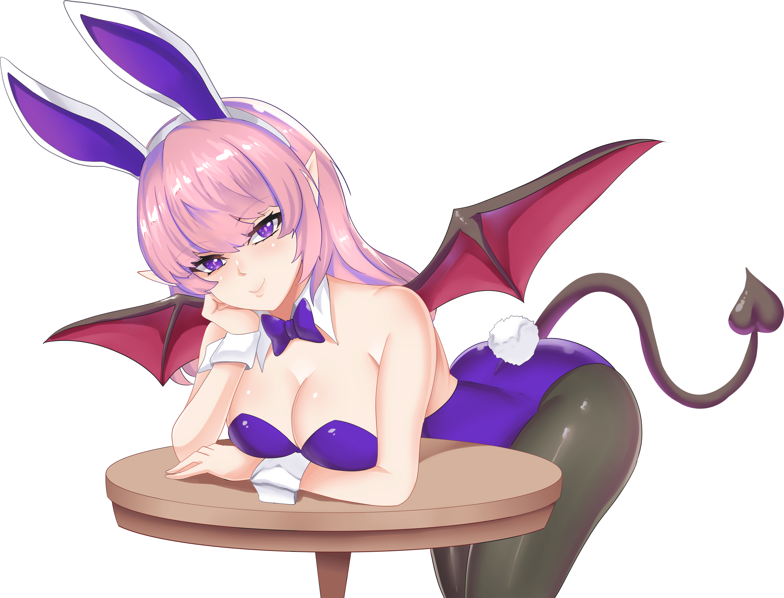 SuccubusBot Leaning on table